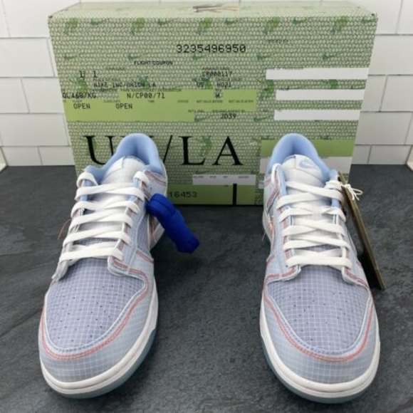 Nike Dunk Low Size 10.5 Mens Union LA Blue Argon Hyper Royal White Womens 12 - Picture 9 of 12